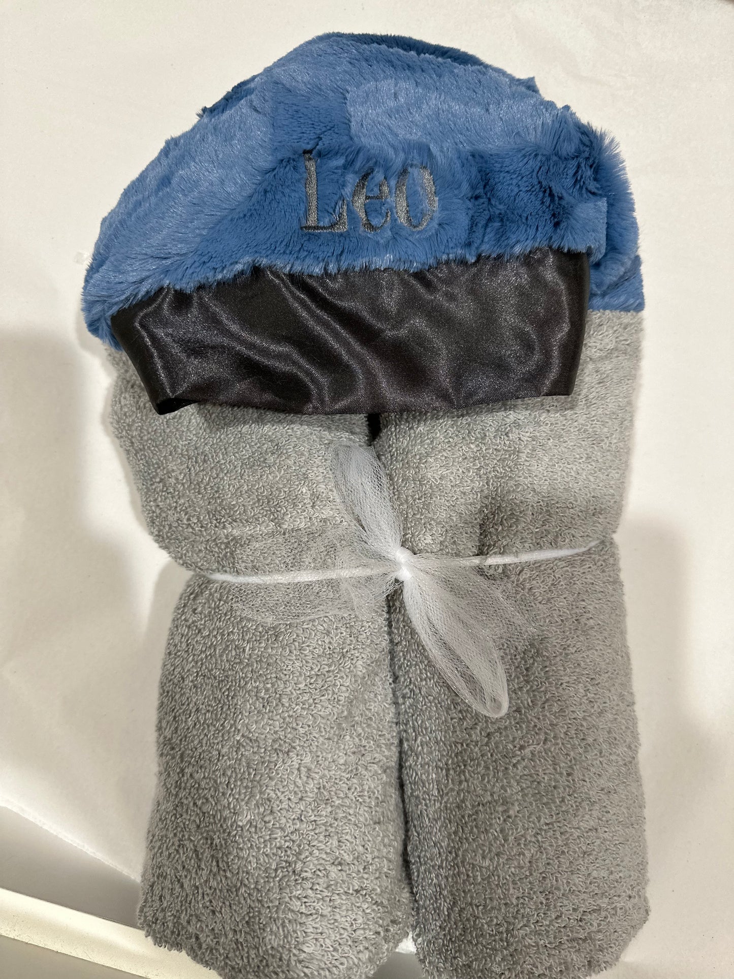 Personalized Ash Hooded Towel
