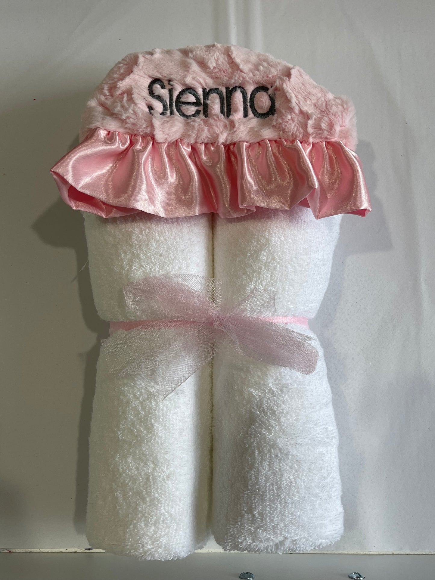 Personalized Pink Hooded Towel