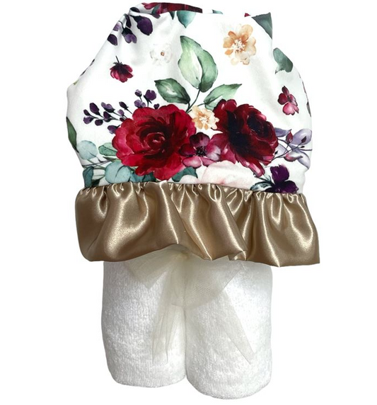 Personalized Rose/Fawn Hooded Towel