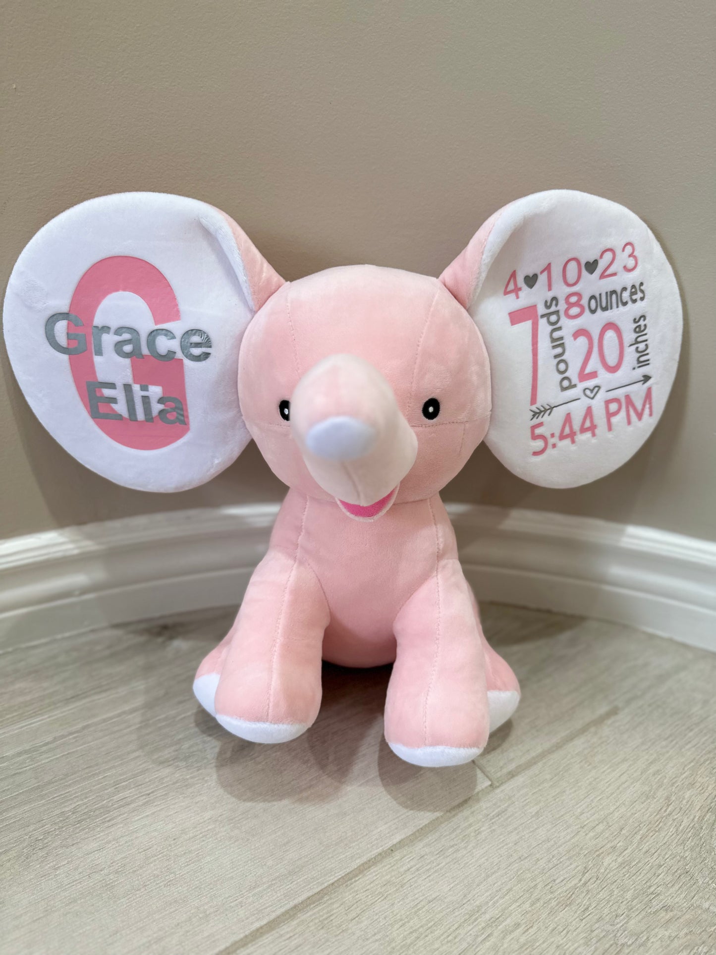 Personalized Pink Elephant